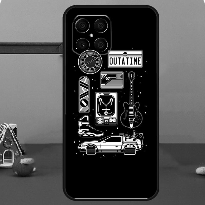 Retro Back To The Future For Huawei P30 P60 Pro P20 P40 P50 P Smart Z Nova 5T Honor 70 50 X8 X9a Magic 5 Lite Case