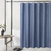 Luxury Linen Shower Curtain with Hooks Bathroom Waterproof Thick Fabric Bath Curtains Bathtub Large Bathing Cover
