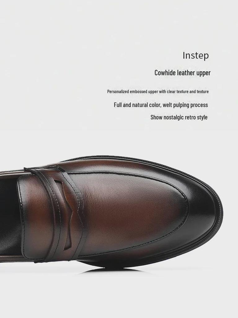 Men's Luxury Height-Enhancing Slip-On Leather Loafers