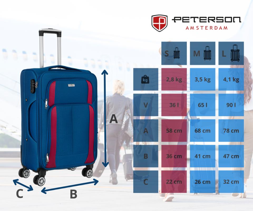 PTN 5209-S-9319 Modro-vínový kufr