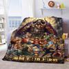 One Piece Flannel Blanket Soft Plush Warm Lightweight Throw for Bed Sofa Couch Cozy Winter Travel Home Decor Gift Idea -QJY