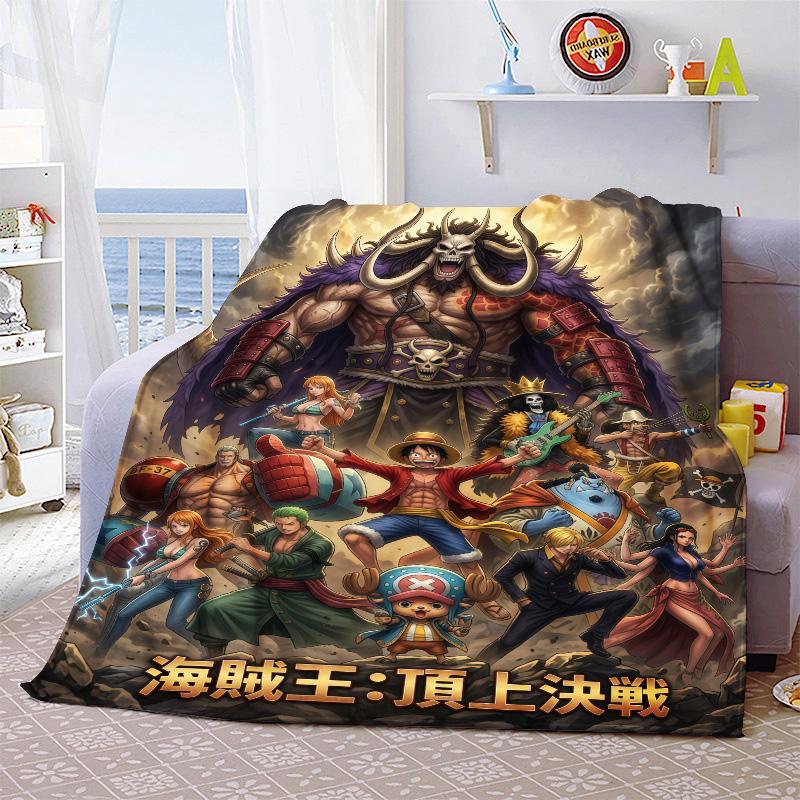 One Piece Flannel Blanket Soft Plush Warm Lightweight Throw for Bed Sofa Couch Cozy Winter Travel Home Decor Gift Idea -QJY