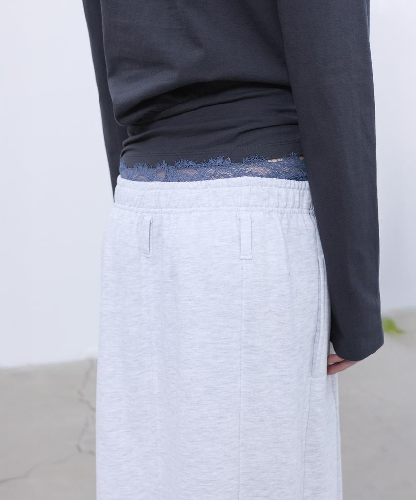Lcdc Tm Double-Layered Detail Skirt (Light Gray)