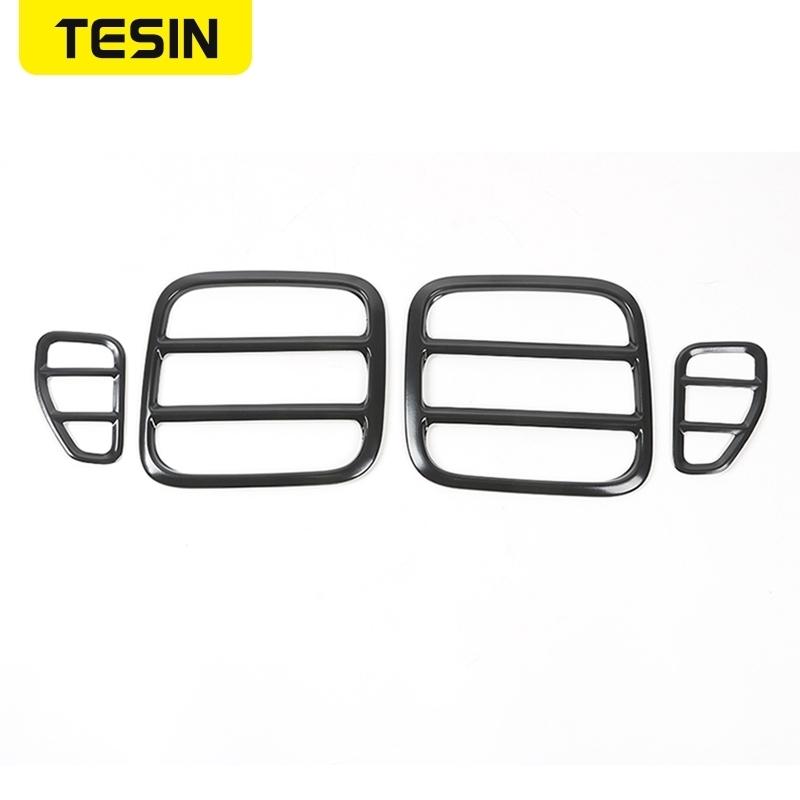 TESIN Lamp Hoods for Jeep Renegade 2016 Up Metal Car Tail Light Guard Cover Accessories for Jeep Renegade Sticker Exterior Parts