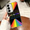 LGBT Rainbow Love Is Love Plating Phone Case For Samsung A17 A07 A37 A57 A16 A56 A15 A55 A14 A54 A13 A53 A26 A36 A25 A35 A24 A34