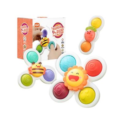 KIZUS Bing Bing Spin Pop Saugnapf Rassel Spielzeug 3 Arten Set