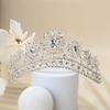 Palace alloy rhinestone glass snowflake decoration suitable for ladies wedding banquet hair accessories crown