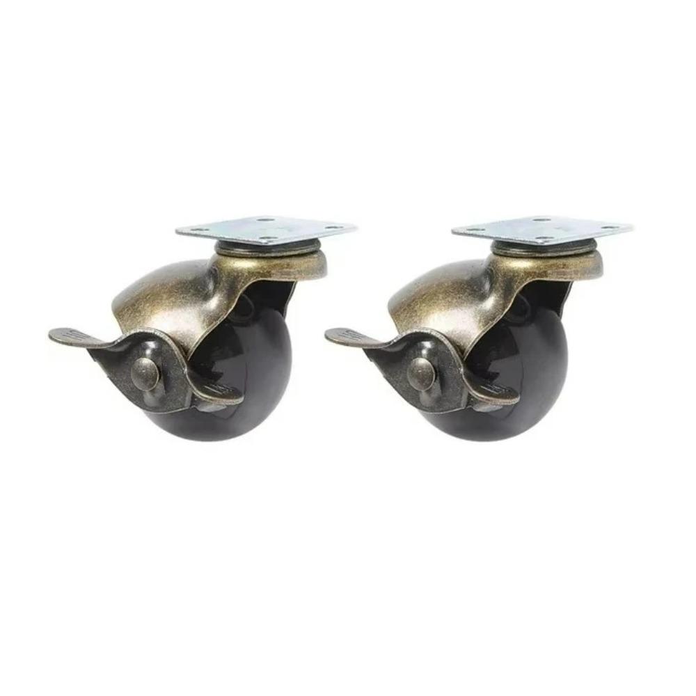 2/4pcs 2inch Caster 50mm Bearing Capacity 30kg Black Trolley Wheels Caster Rubber Swivel Casters for Office Chair Sofa Platform