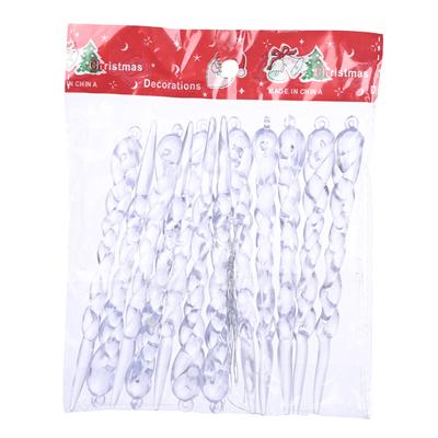 12PICES Christmas Celebration Supplies Transparent Icicle Pendant Christmas Tree Decoration Thread Pendant Tree Ornaments