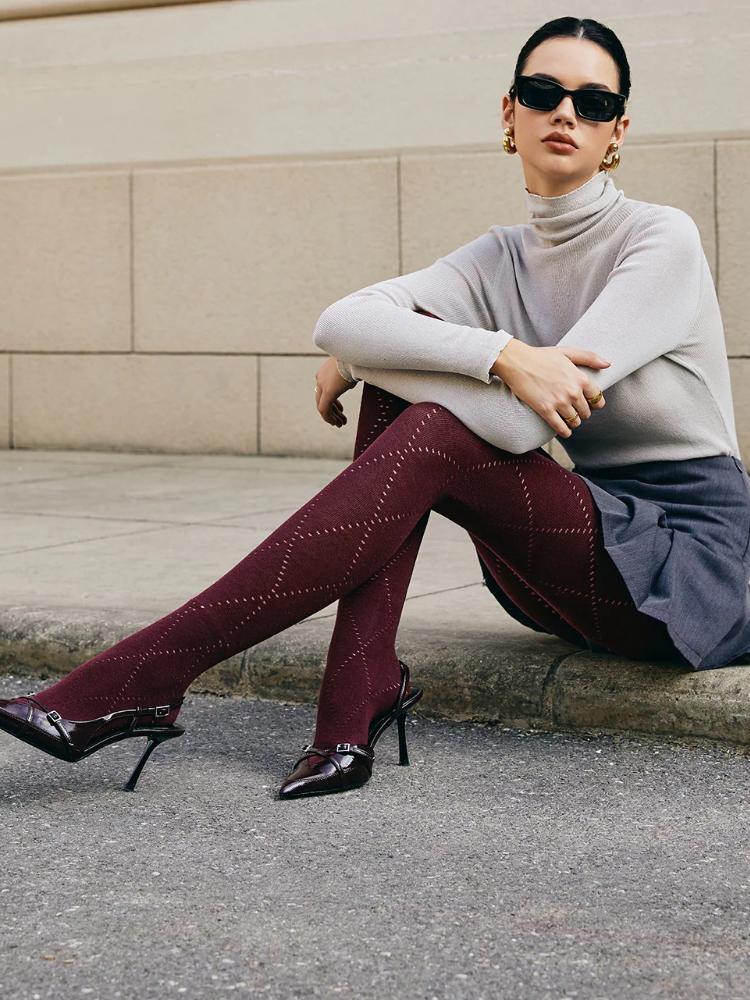 Leggings Donna Vita Alta Gamba Sottile Autunno Inverno Collant Caldi Super Elastici Y2k Collant Svuotati Calze Monocolore Sexy per Donne