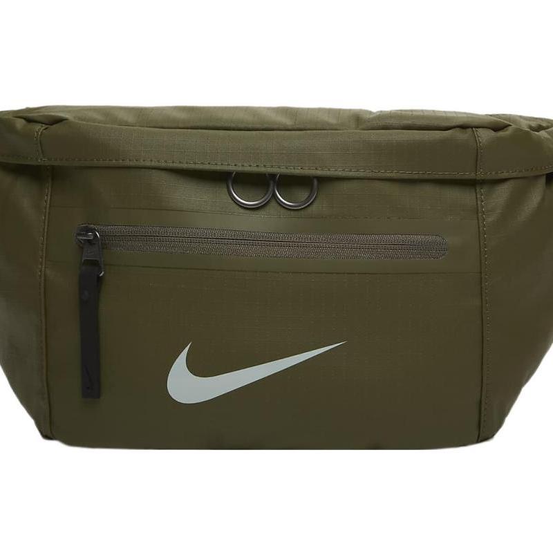 Nike ELEMENTAL Fabric Fanny Pack Regular Unisex Olive Green/Light Silver Casual DO7956-222