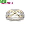 925 Sterling Silver Infinity Love Ring Shining Cubic Zircon Bowknot Letter 8 Eternity Promise Jewelry For Woman Girlfriend
