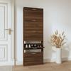 Vidaxl Shoe Rack, Brown Oak, 59X17X169 Cm