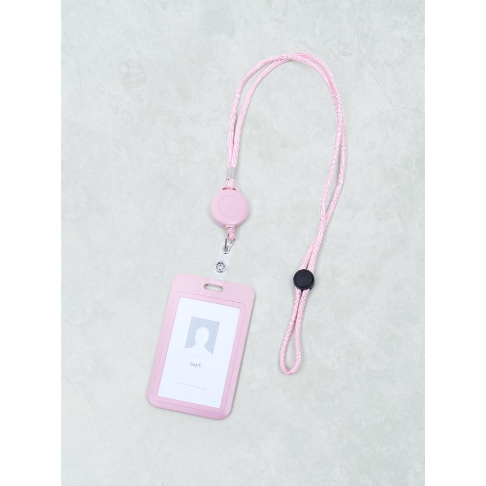 

Чехол для удостоверения личности сотрудника Daiso Reel Holder Pink