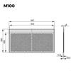 Protecteur fond cuisine - emuca - m100 - 967 x 580 mm - épaisseur 16 mm - plastique gris antracite