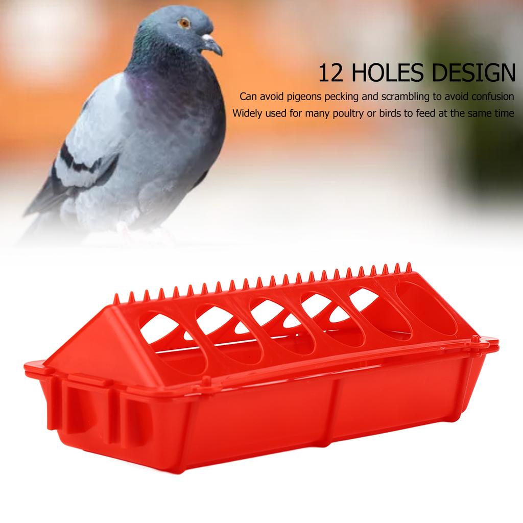 Flip Top Poultry Multipurpose 12 Holes Thickened Small Poultry Feeding Tray For Chicken Duckling Bird Pigeon