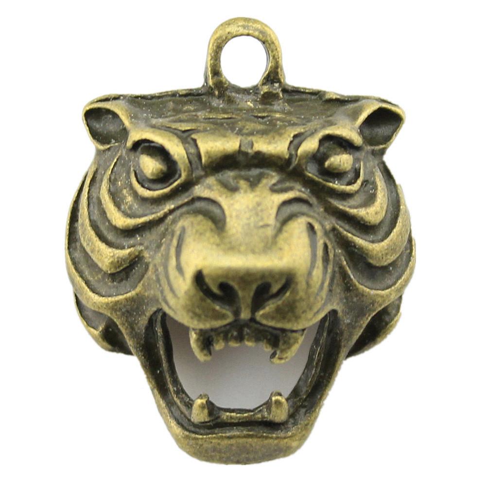 Retro Leopard Charms Metal Animal Pendants For Jewelry Making Handmade Supplies
