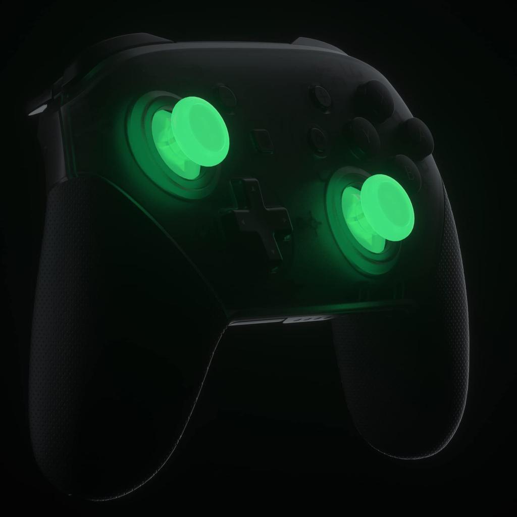 eXtremeRate ThumbsGear Interchangeable Ergonomic Thumbsticks Compatible with Switch Pro Controller 3 Height Domed and Concave Grip Adjustable