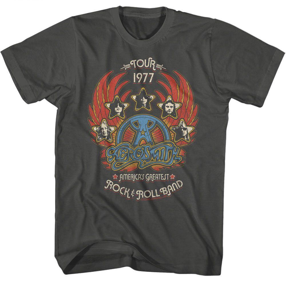 Aerosmith Greatest Rock 77 Smoke Music Shirt L