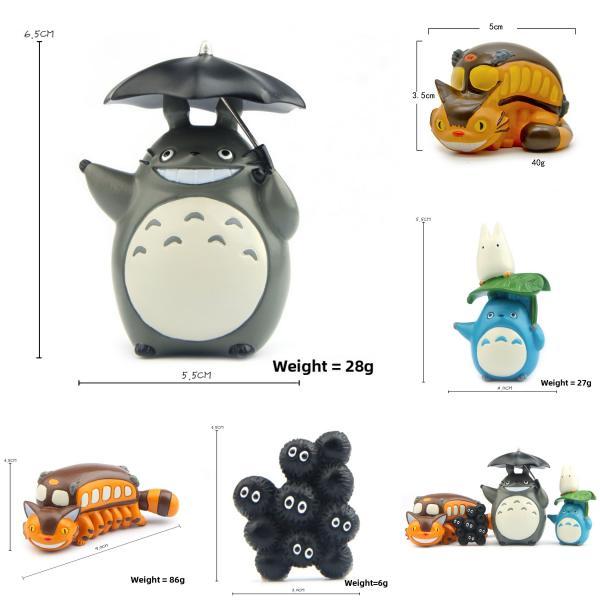 Kawaii Resin My Neighbor Totoro Model With Bus And Leaf Design For Home Decor