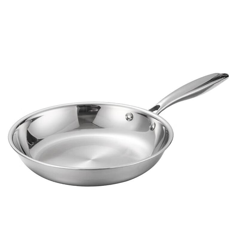 Uncoated 304 Stainless Steel Steak Frying Pan