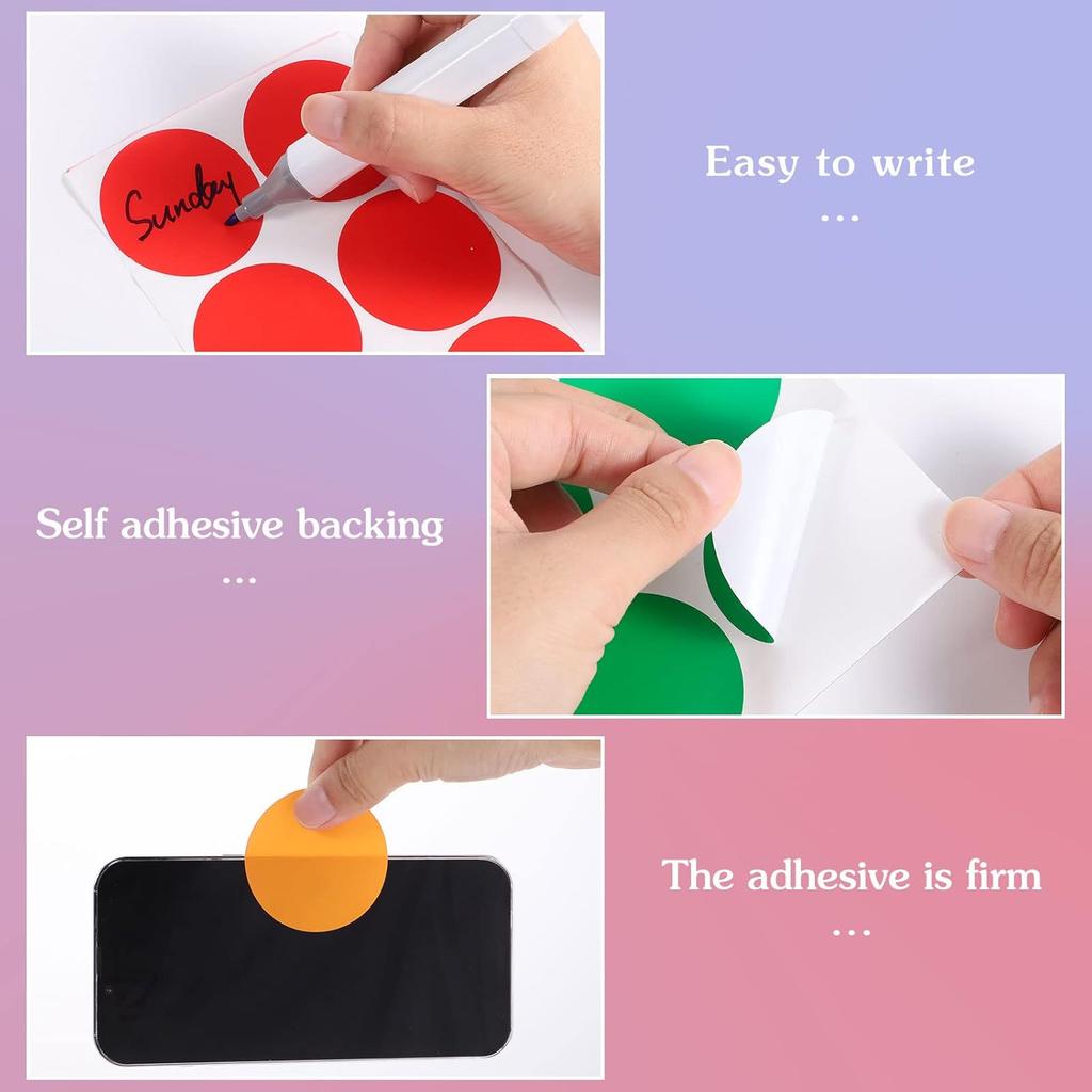 480 Pcs 2 Inch Colored Dot Stickers Round Color Coding Label Sticker Circle Moving Sticker Labels, 12 Assorted Colors Dot Stickers for Boxes Coloring