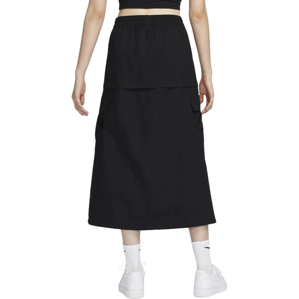Nike Sportswear Essential Women's Mid-Rise Woven Cargo Midi Skirt Black FV7504-010