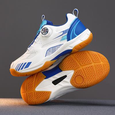 Zapatillas Deportivas de Bádminton para Niños Malla Blanca Azul Zapatillas Deportivas de Tenis de Mesa para Niños Zapatillas de Entrenamiento de Voleibol Tenis