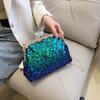 Vintage Clip Clutch Bag Sequins Diamonds Socialite Evening Dress Dinner Niche One-shoulder Cross-body