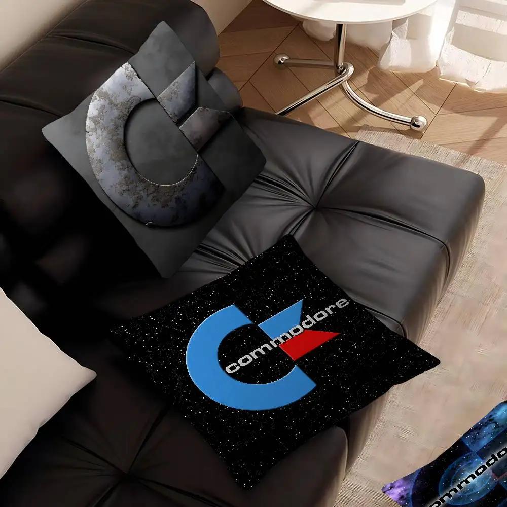 C-CommodoreS LOGO Pillow Gift Home Office Decoration Bedroom Sofa Car Cushion Cover Case 45x45