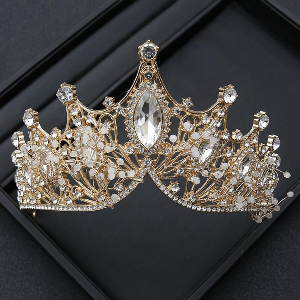 Sparkling Bridal Tiaras Elegant Rhinestone Diadem Bride Wedding Tiaras  Photoshoot Accessories