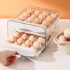 Portauova Scatola Porta Uova Doppio Strato Trasparente Visibile 32 Scomparti Grande Capacità Grado Alimentare Tipo Cassetto Estraibile Stabile Impilabile Cucina Frigo Uova