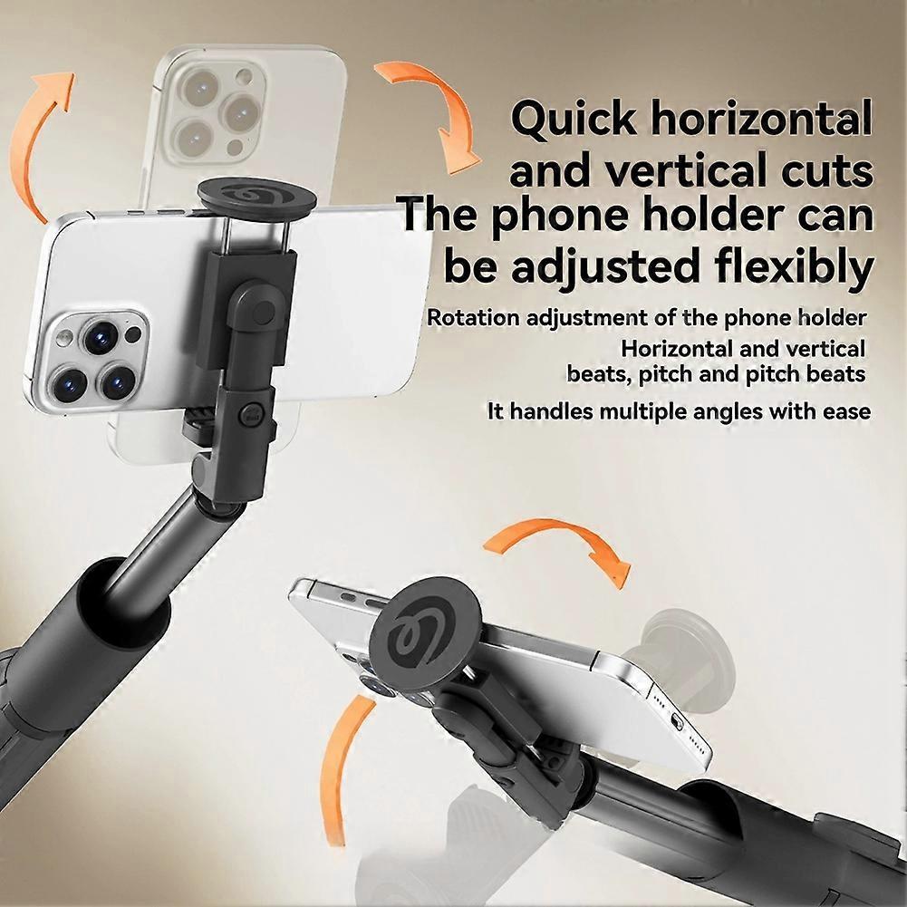 MT86 Automatic Phone Tripod with Phone Clamp Lightweight Travel Tripod Stand for Outdoor Vlog and Livestreaming