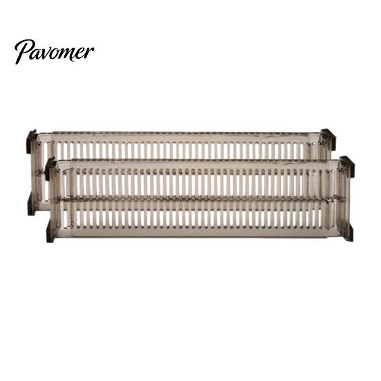 Adjustable Drawer Divider Clear Organizer Expandable Separator with Easy Installation for Clothes Baby Utensils Cutlery Bedroom Kitchen Organization