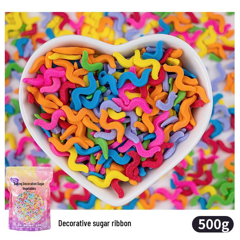 Bunte Zuckerformen: Herzen & Kurven zum Dekorieren von Kuchen, Desserts & Donuts