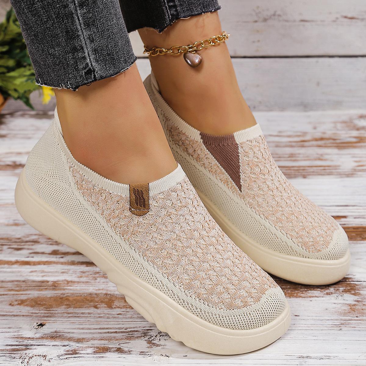 

2025Temu ****** and Autumn New Old ******* Cloth Shoes Women s Single Shoes S**t Sole Non-slip Walking Shoes Flying Weaving Breathable and Comfortab 36