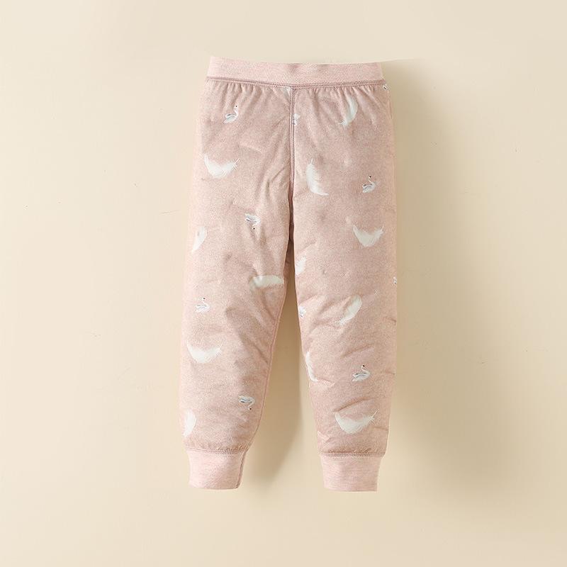 90 White Duck Down Kids' Winter Thermal Pants: Warm, Thickened Liner for Boys & Girls