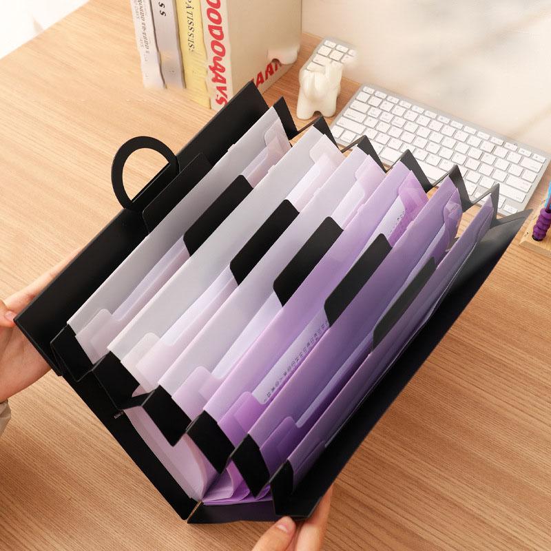 Regenbogen-Akkordeon-Tasche: Handheld oder zum Aufhängen, Büro-Dokumentenorganizer