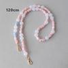 Neue Mode Frau Telefon Zubehör Abnehmbare Blau Perlen Ketten Niedlichen Acryl Luxus Strap Frauen Elegante Telefon Schulter Griff Kette