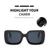2pcs Square Brand Sunglasses Women Luxury Brand Travel Rectangle Sun Glasses Female Fashion Retro Small Eyeglasses UV400