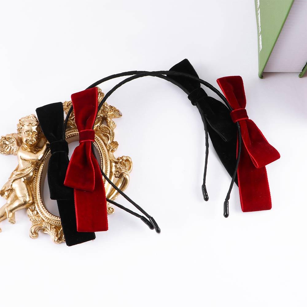 Girls Headdress Make Up Wash Face Hair Hoop Hair Accessories Velvet Bow Headband Hair Bands