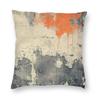 Orange Gray Wall Square Pillowcase Polyester Linen Velvet Creative Zip Decorative Pillow Case Home Cushion Cover