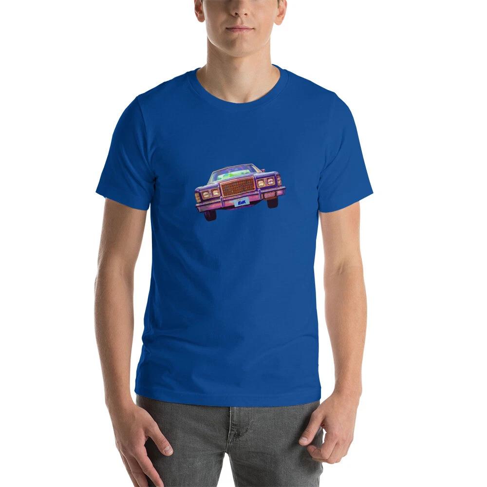 

E2K Old school neon car T-Shirt pink vintage classic cars automobile los angeles XL