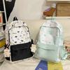 School bag new high-aesthetic Japanese fresh, sweet, artistic, and cute butterfly backpack, lightweight travel backpack for middle school students