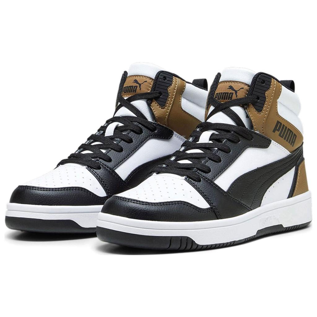 Puma Rebound V6 Comfortable Versatile High-Top Sneakers Unisex Sneakers Black Brown 392326-09
