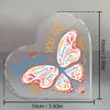 2D Flat, Christian Bible Verse Heart Acrylic Tabletop Decor Plaque, Butterfly Design, Home Decor Plaque Hanging Wall Art Decorative Garden Decoration