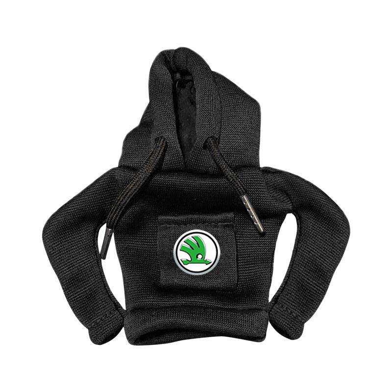 Fashion Car Gear Car Shift Lever Cover Car Gear Shift Knob Hoodie For Skoda Octavia MK2 MK3 2 3 A7 Fabia Karoq Kodiaq Superb Rapid Kamiq
