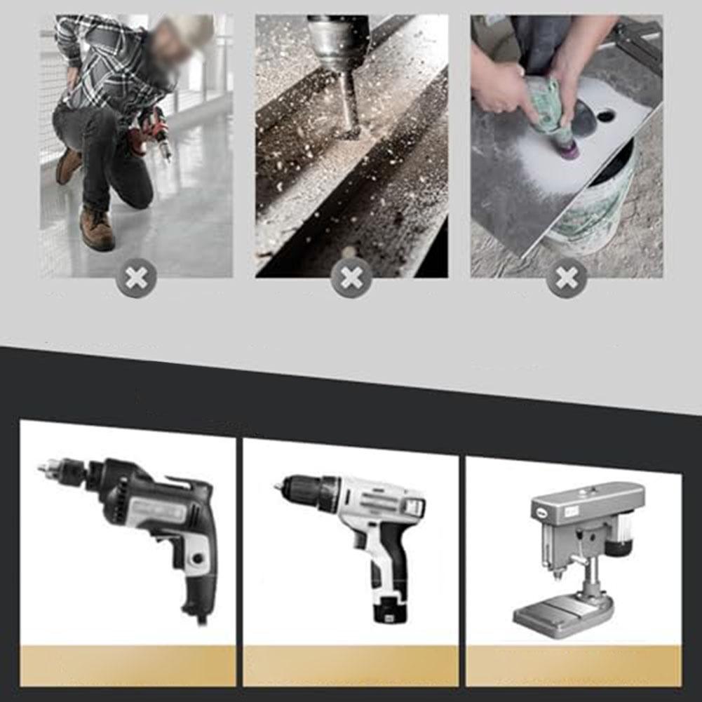 6pcs Eccentric Carbide Drill Bits with 4 Flute Sawtooth Design for Wood Metal Stone Glass Concrete Brick Applications