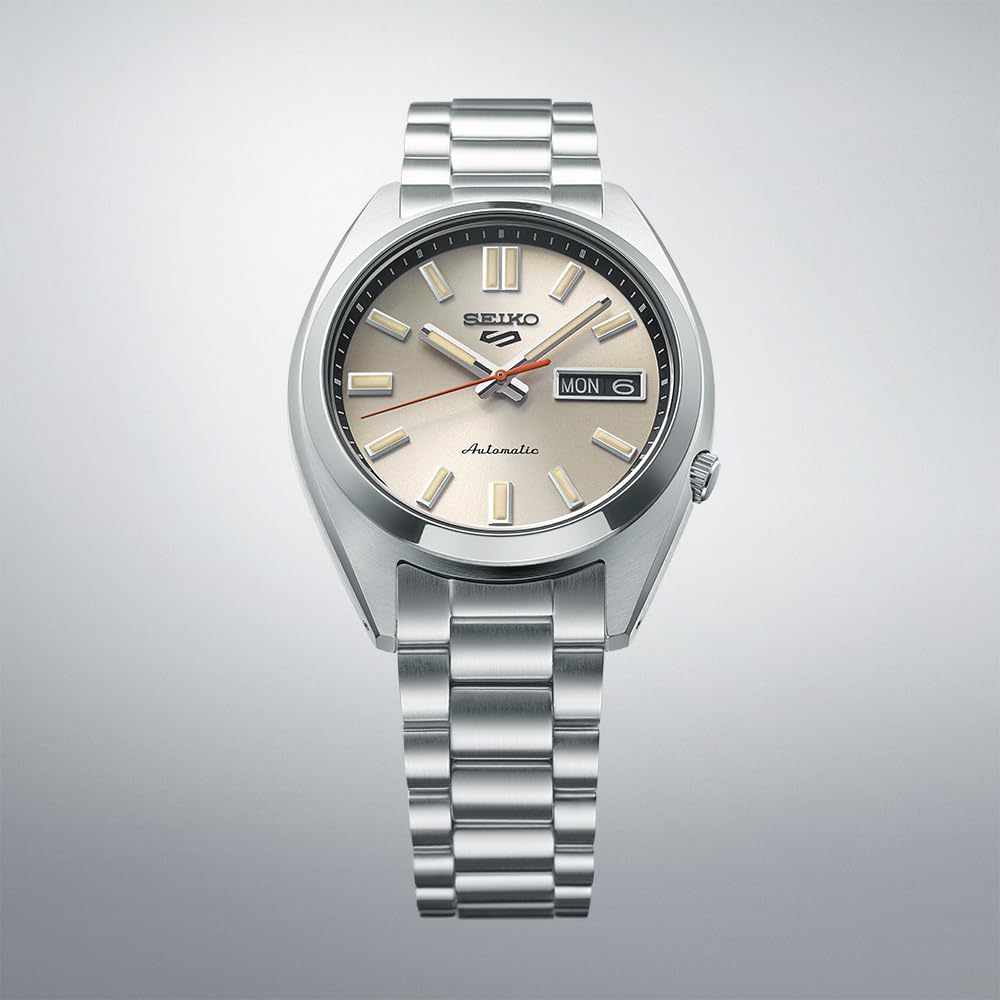 Seiko 5 Sports SBSA257 Men's Mechanical Automatic Watch Ivory Dial Stainless Steel Calendar