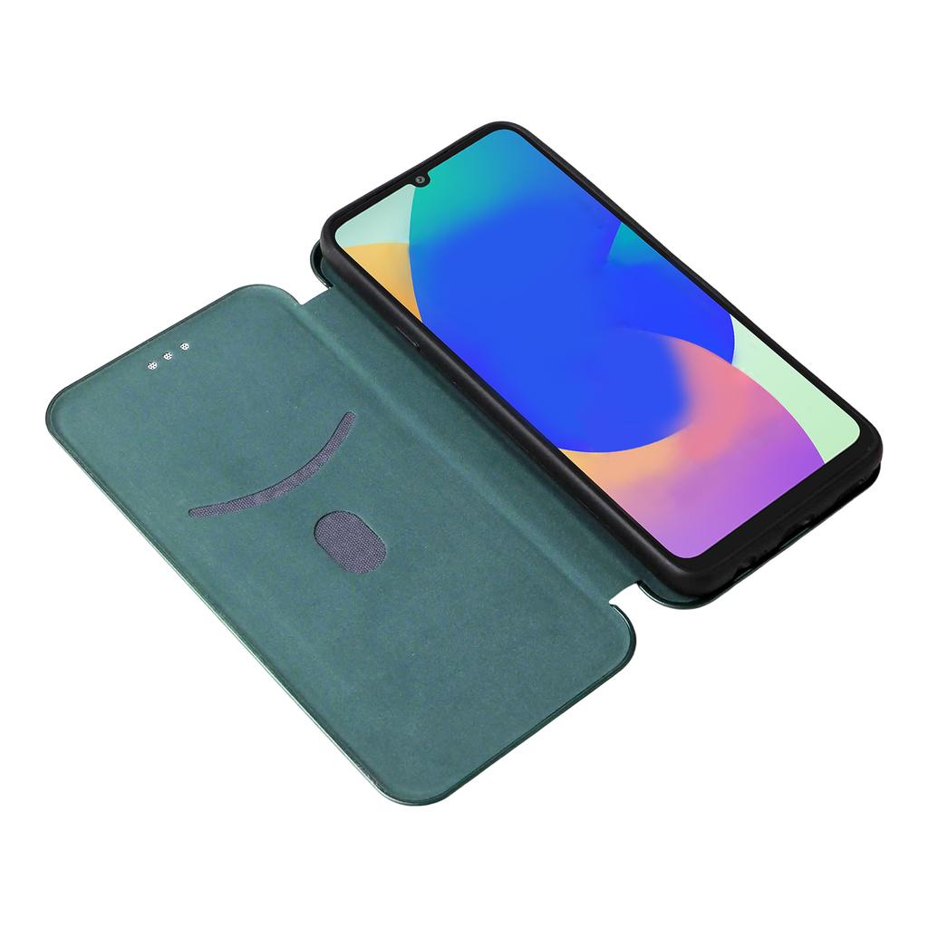 For Samsung Galaxy F06 5G/M06 5G Case Carbon Fiber Texture Drop-Proof PU Leather Phone Cover